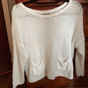 knit white sweater